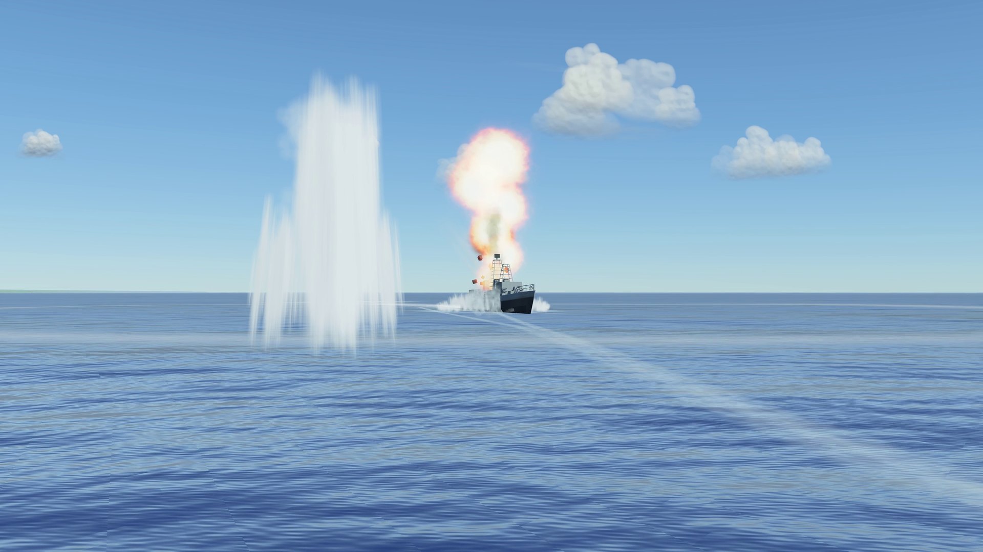 Periscope depth: the torpedo finds its destroyer.